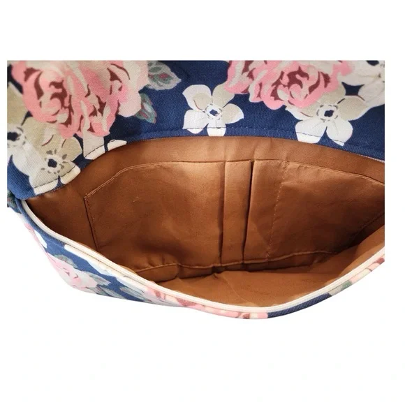 CANVASLIFE Blue Floral Laptop Zip Sleeve Case Roses Pink Tablet Pocket Computer - Picture 7 of 11